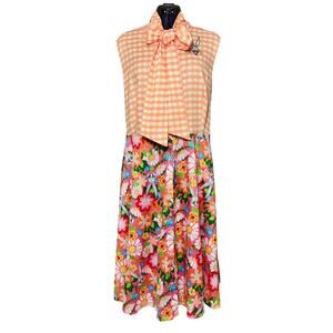 Looney Tunes x Unique Vintage Collaboration 2XL Bugs Bunny Gingham Floral Dress